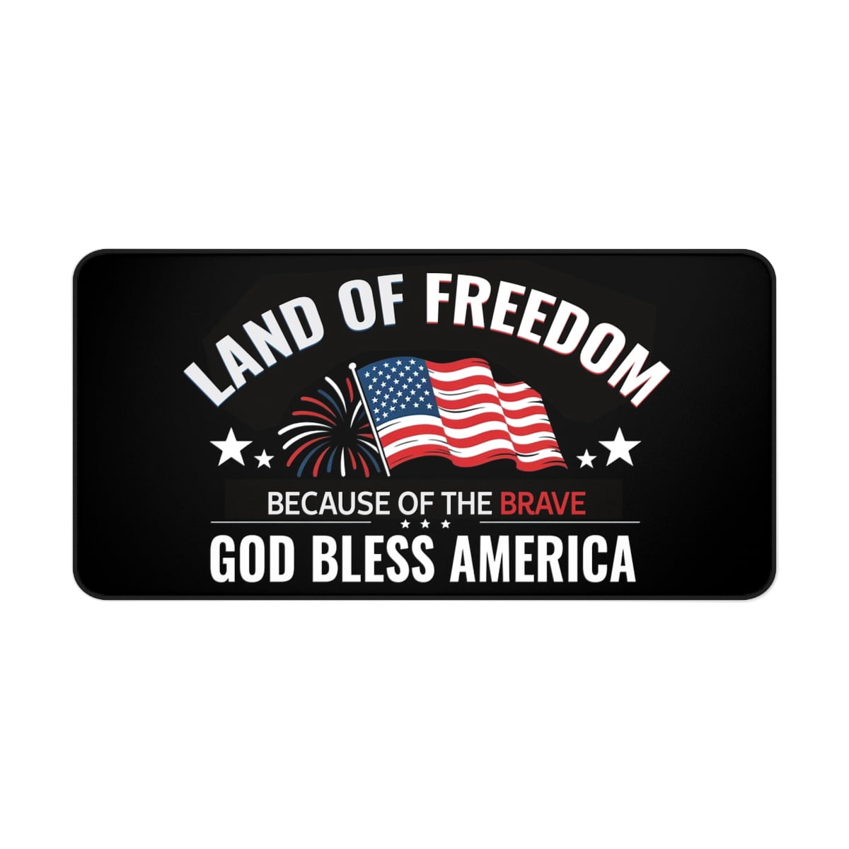 Patriotic Desk Mat 4th of July Desk Mat 16x32 | USA Desk Pad | God Bless America | Non-Slip Desk Accessories | Office Desk Decor | Desk Organizer