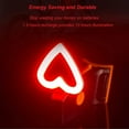 thumbnail image 4 of Bike Tail Light, Heart Shaped Rechargeable LED Bicycle Light for Night Riding, 5 Mode Safety Light for Girls, Women & Kids Cycling, 4 of 6