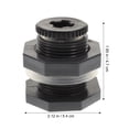thumbnail image 2 of BESTYASH 1Jgo Adaptador Bulkhead Rosca Para De Agua Con Instalación Rápida Y Duradera, 2 of 6