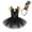 Black, variant on TiaoBug Kids Girls Circus Ringmaster Costume Tassel Tutu Dress with Steampunk Hat Halloween Cosplay Dancewear Red 8