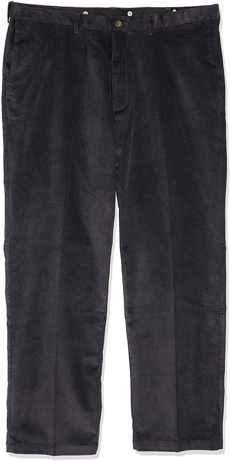Haggar men's 21 wale stretch corduroy expandable waist classic fit plain front pant sales