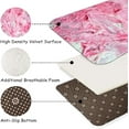 thumbnail image 5 of 2 Pieces Kitchen Rugs, Abstract Anti Fatigue Non Slip Foam Cushioned Art Modern Rococo Sea Pink Comfort Indoor Floor Mat Runner Rug Set for Laundry Office Sink Bathroom (17"x48"+17"x24"), 5 of 6