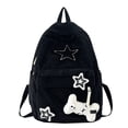 thumbnail image 1 of Mochila de pana para mujeres hombres bolsa de viaje con estrellas bolsa de libros para el trabajo compras escuela, 1 of 9