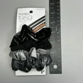 thumbnail image 4 of Scunci 1959 Black & Silver Scrunchies Hair Ties, 4 pcs, 4 of 6