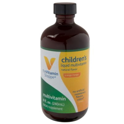 The Vitamin Shoppe Children's Liquid Multivitamin, Natural Orange Mango Flavor, No Artificial Sweeteners, Colors or Flavors, Liquid Multi for Kids (8 Fluid Ounces
