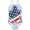 thumbnail image 6 of CCRFTGI 4th of July Girls Swimsuit Summer Beach Bathing Suit One Piece Patriotic American Flag Stars Swimwear Beach Adjustable Strap Girls Clothes Bathing Suits for Kids Sky Blue 11-12 Years, 6 of 8
