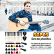 thumbnail image 3 of "Kit De Accesorios Para Guitarra Acustica Cuerdas 50 Piezas Malubero, Negro Y Blanco ", 3 of 5
