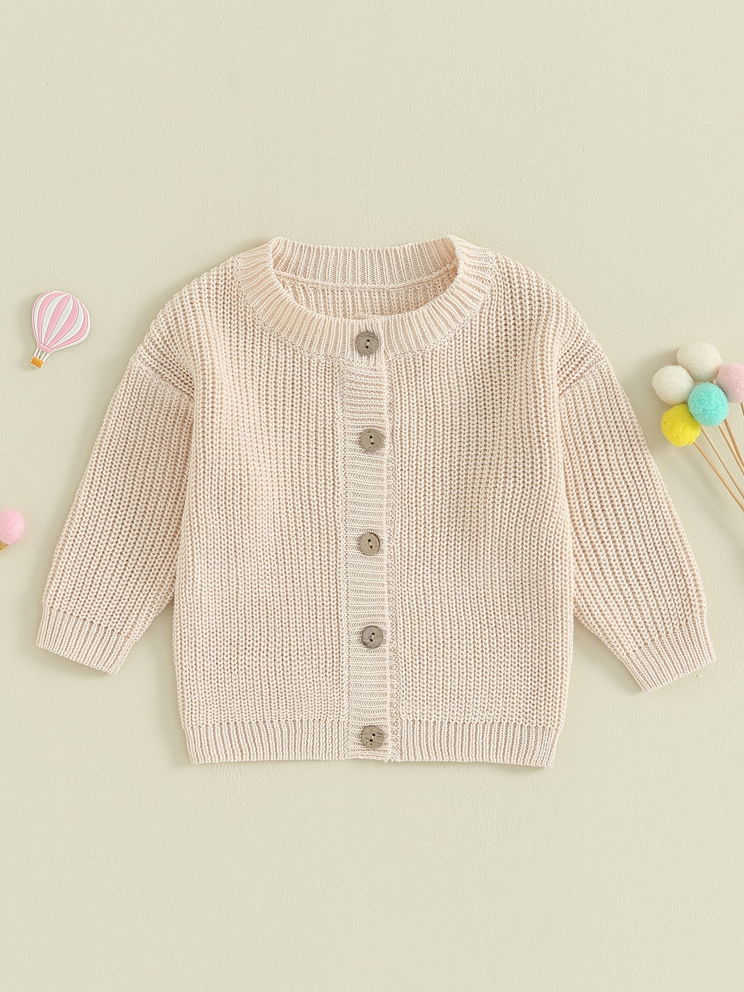 Toddler Boy/Girl Button Design Knit Sweater Cardigan
