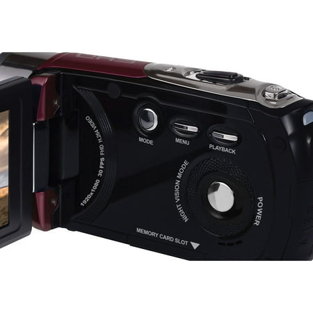 Minolta MN80NV-M Full HD 1080p IR Night Vision Camcorder (Maroon)
