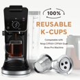 thumbnail image 3 of Lot de 4 Dosettes de Café K-Cup Réutilisables en Acier Inoxydable Compatibles avec la Cafetière Ninja CFP201 CFP301 DualBrew Pro Machine Filtre à Café Ninja Réutilisable, 3 of 5