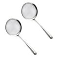 thumbnail image 1 of 2Pcs Stainless Steel Net Colanders Noddles Strainers Tea Colanders for Home (Silver), 1 of 8