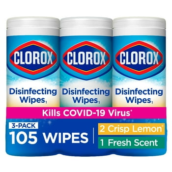 Clorox Bleach-Free Disinfecting and Cleaning Wipes, 105 Count, 3 Pack
