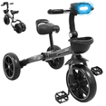 thumbnail image 1 of Triciclo 3 en 1 Plegable para Niños Convertible a Bicicleta y Balance Bike Luz Sonido Apto a partir de 2 Años o Hasta 25 kg -Gris, 1 of 7