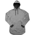 thumbnail image 2 of Ma Croix Mens Marled Lightweight Fleece Longline Pullover Hoodie, 2 of 5
