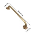 thumbnail image 2 of HEATSHAKING Copper Shower Grab Bar for Elderly Safe Non Skid Golden Handrail for Bath and Toilet, 2 of 8