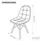 thumbnail image 3 of Set De Sillas Estilo Eames Gaon Home GN-PUEC01 Tapizadas En Vinipiel Rosa, 3 of 8