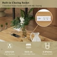 thumbnail image 5 of Harper & Bright Designs Kitchen Island with Extendable Dining Table, Kitchen Storage Table with 3 Side Open Shelves, Rolling Kitchen Island with Power Outlet and 3 Drawers, White, 5 of 17