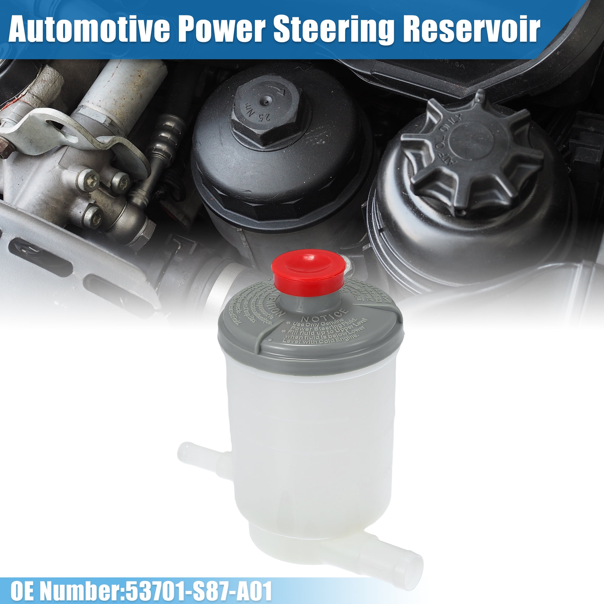 Unique Bargains Automotive Power Steering Reservoir No.53701-S87-A01 for Honda Odyssey 1999-2004 for Acura CL 2001-2003