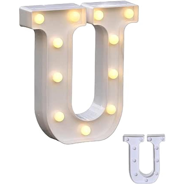 Letra U Bluelander con Luz LED