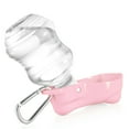 thumbnail image 3 of Portable Dog Water Bottle Dispenser - 7oz Pet Travel Water Bottle for Dogs On the Go with Buckle & Flippable Water Bowl, Pink Dog Travel Water Bowl Dispenser & Doggy Water Bottle On the Go, 3 of 7
