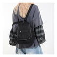 thumbnail image 6 of PRIYAL Denim Mini Backpack for Women, Small Canvas Purse Casual Backpack,Vintage Aesthetic Lightweight Preppy Daily Bookbag, 6 of 9