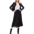 thumbnail image 5 of MixMatchy Women's Elastic High Waisted Wide Pleated A-Line Long Skirt, 5 of 6