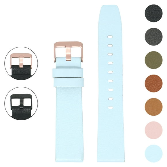 StrapsCo Textured Leather Watch Band Strap for Fitbit Versa & Versa 2