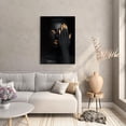 thumbnail image 4 of Wall Art Canvas Painting with Frame (12×16 inch), Golden Makeup Black Woman Portrait Artwork African American Wall Art Modern Wall Decor For Living Room Bathroom Hallway, 02-HRXX02, 4 of 5