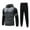 #01,Dark Gray, variant on AOOCHASLIY Mens Sweat Suits Sets Clothes Jogging Suits Winter Sports Casual Fitness Set with Dots Hoodie Sweatshirt and Pants