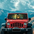 thumbnail image 3 of Uorisanigo Windshield Sun Shade Compatible with Jeep Wrangler JK JKU TJ, Cute Owl Print Sunshade Shield Protection for Wrangler 1997-2018, Windshield Sunshade Sun Visor Blocks for UV and Heat, 3 of 7