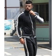 thumbnail image 5 of BUYJYA Men's Velour Tracksuit Set Velvet Sweatsuit Jogging Suits Full Zip Casual Jackets Pants 2 piece Warm Outfit Athletic Workout, 5 of 5