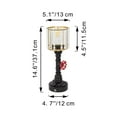 thumbnail image 3 of FSLiving Rechargeable Battery Operated LED Steampunk Table Lamp with Remote RV Dimmable Industrial Water Pipe Light Retro Gold Portable Crystal Iron Book Light Nightstand Bar Cafe - Set of 2, 3 of 6