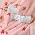 thumbnail image 3 of Pink Christmas Throw Blanket 50 X 60 Inches Soft Cute Gingerbread-Man Christmas Blanket for Couch Sofa Bed Cozy Warm Winter Xmas Holiday Blanket for Home Decor, 3 of 6