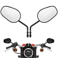 thumbnail image 1 of Motorbike Side View Mirror, Practical Adjustable Black Glass Motorcycle Rearview Mirrors, Aluminum for Motorcycles ATVs, 1 of 7