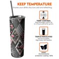 thumbnail image 6 of 20oz Pioneer Flower Skinny Tumblers Stainless Steel Tumbler with Lid and Straw,Vacuum Insulated Double Wall Travel Tumbler Cups with Cleaning Brush for Coffee,Tea, 6 of 6
