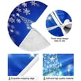 thumbnail image 5 of FMSHPON Christmas Winter Snowflakes Xmas Christmas Tree Skirt Stand Mat for Holiday Party Decoration Indoor Outdoor 36 inches, 5 of 6