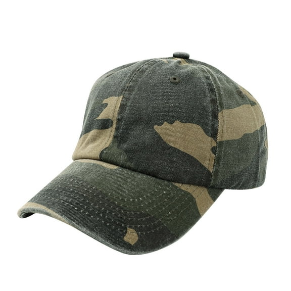 WREESH Unisex Printed Baseball Cap Adjustable Classic Low Hat Unconstructed With Print for Men and Women Camouflage
