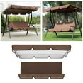 thumbnail image 3 of Jardín Patio Juego de para Sillas Columpio de 3 Asientos Muebles de Exterior Impermeables Silla columpio de Jardín Protector de Lluvia -Marrón Macarena Toldo abatible, 3 of 8