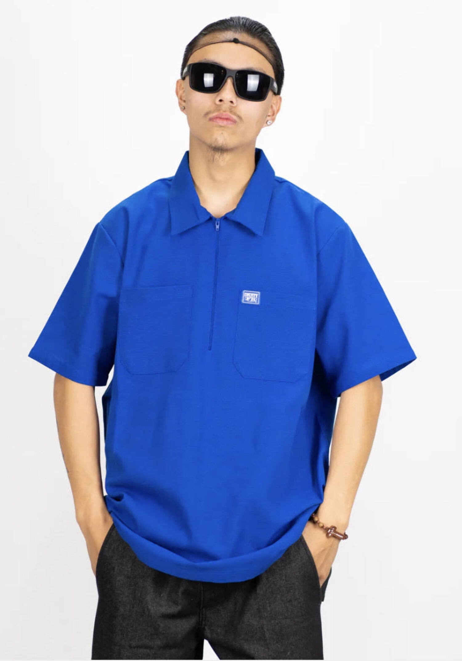 トップス fb county shirts FB County Short Sleeve Zip Shirt - Walmart.com