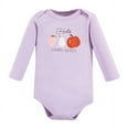 thumbnail image 6 of Hudson Baby Infant Girls Cotton Long-Sleeve Bodysuits, Girl Pumpkin Pie, 3-6 Months, 6 of 7