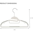 thumbnail image 4 of Simplify Kids 12 Pack Collar Ultimate Hangers, Non Slip Slim Space Savers, No More Stretching Baby Clothes, White (3229-WHITE), 4 of 8