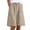 Beige, variant on Cmfcve Shorts for Women Summer Drawstring Stretchy High Waist Shorts Wide Leg Pockets Gym Shorts