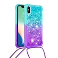 thumbnail image 2 of Funda para iPhone X/iPhone XS Brillantina Líquida Divertida Reluciente y con Cristales en Movimiento Cuerpo Cruzado con Cordón Ajustable, 2 of 5