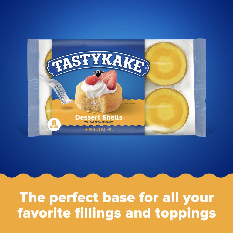 Tastykake Dessert Shells, 6 Sponge Cake Dessert Cups, 6 ct