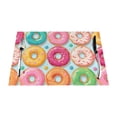 thumbnail image 1 of XMXT 1 Pcs Woven Placemats, Cartoon Colorful Doughnut Stain Resistant Anti-Skid Placemat for Kitchen Table, 12 x 18 inches, 1 of 6