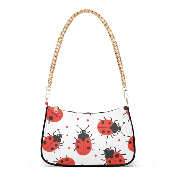 ALAZA Ladybugs Polka Dots Women's Chain Shoulder Bag Hobo Handbag Tote Crossbody Purse