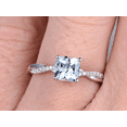 thumbnail image 5 of HeartsAndYou 1.5ct Natural Aquamarine & Diamond Infinity Twisted Ring 14k SOLID White Gold, 5 of 9