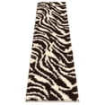 thumbnail image 7 of Well Woven Mazie Animal Print (2'7" x 9'10") Shag Zebra Brown Ivory Runner Rug, 7 of 7