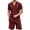 Red, variant on VBTAPA Mens Beach Outfits 2 Piece Sets Solid Textured Cuban Shirt and Shorts Set Summer Casual Lounge Sets Yoga Tracksuit Set Black XXL