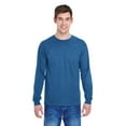 thumbnail image 2 of The Fruit of the Loom Adult 5 oz HD Cotton Long Sleeve T-Shirt - RETRO HTHR ROYAL - L, 2 of 3
